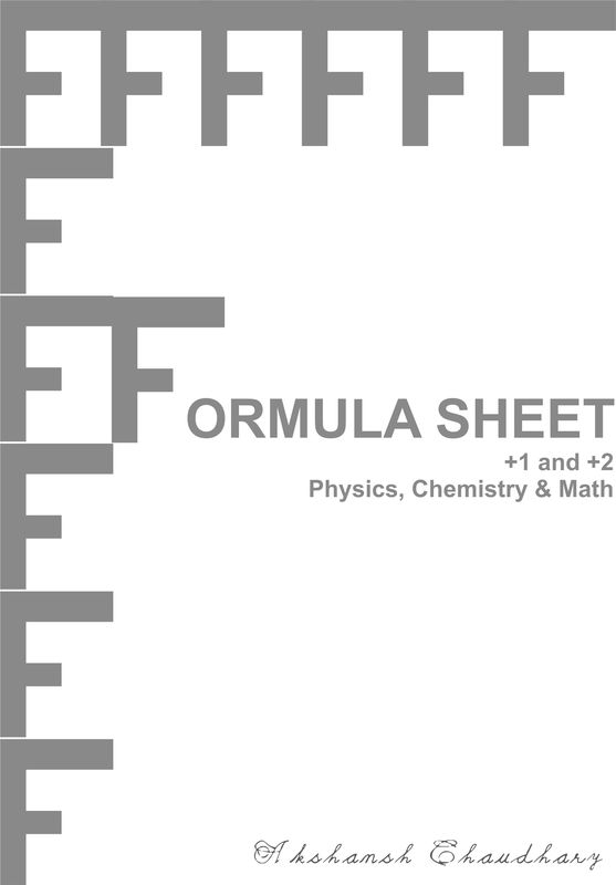 +1 & +2 PCM Formula Sheet visual